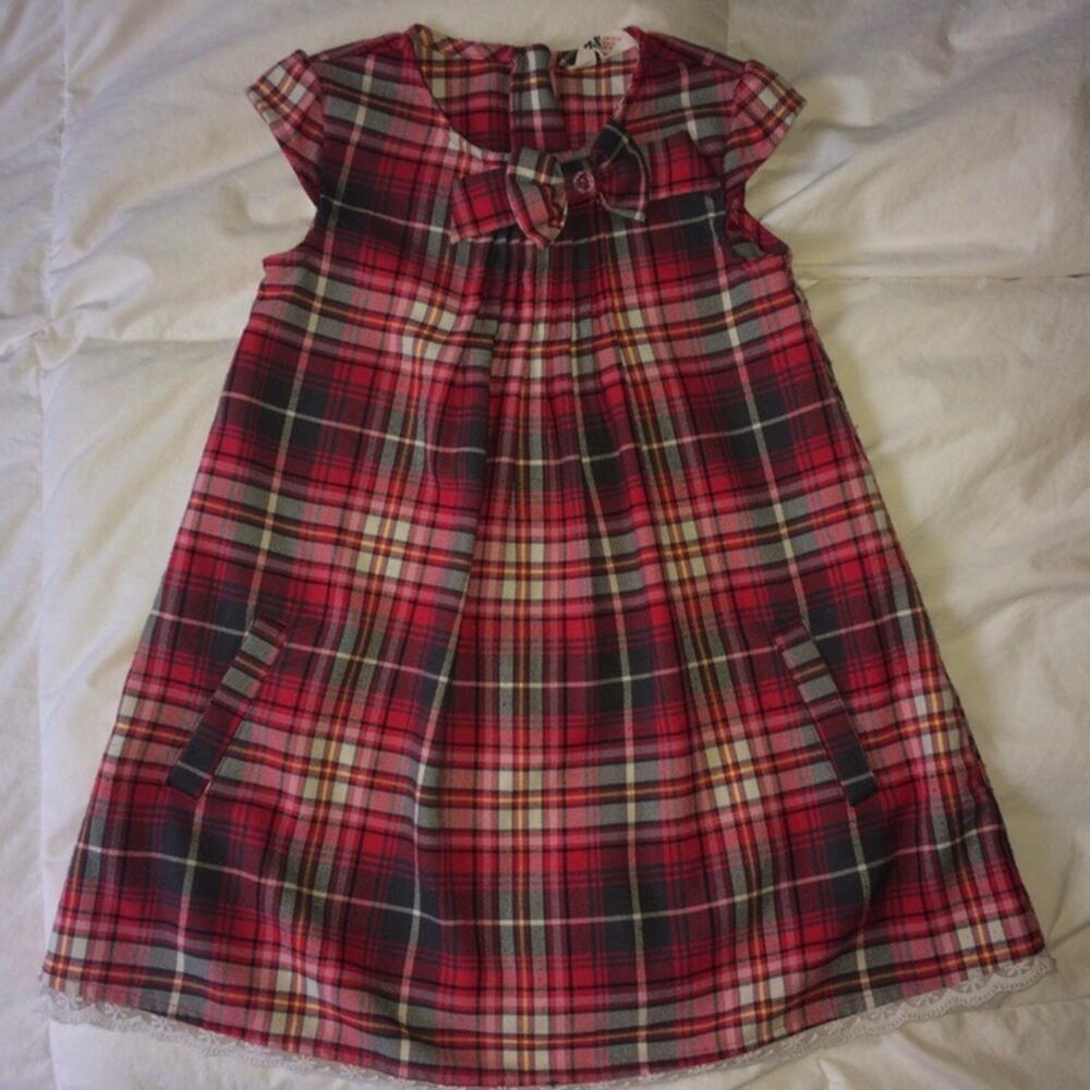 H&M Plaid Christmas Dress Size 4/5